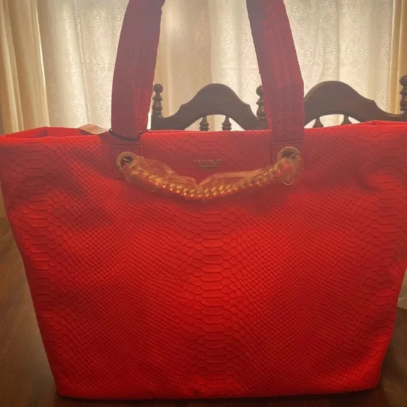 Victoria secret x large bright pink travel tote bag New with tags - Picture 1 of 5